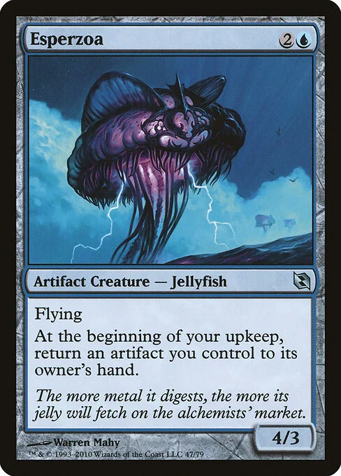 Esperzoa, carta Magic di tipo Artifact Creature — Jellyfish illustrata da Warren Mahy