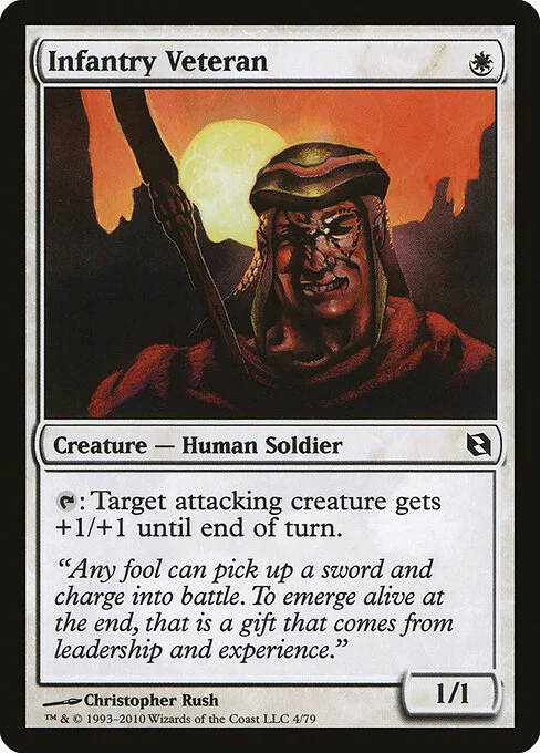 Infantry Veteran, carta Magic di tipo Creature — Human Soldier illustrata da Christopher Rush
