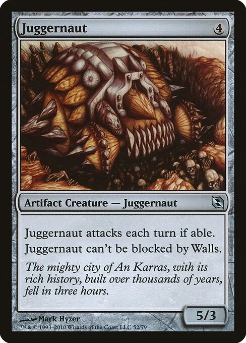 Juggernaut, carta Magic di tipo Artifact Creature — Juggernaut illustrata da Mark Hyzer