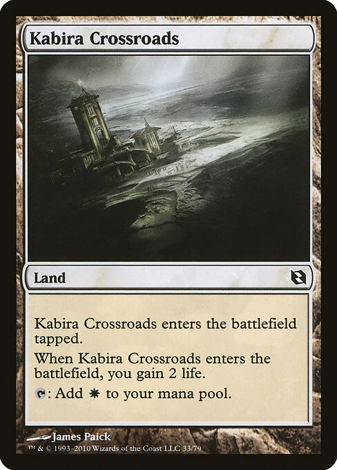 Kabira Crossroads, carta Magic di tipo Land illustrata da James Paick