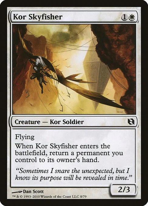 Kor Skyfisher, carta Magic di tipo Creature — Kor Soldier illustrata da Dan Murayama Scott