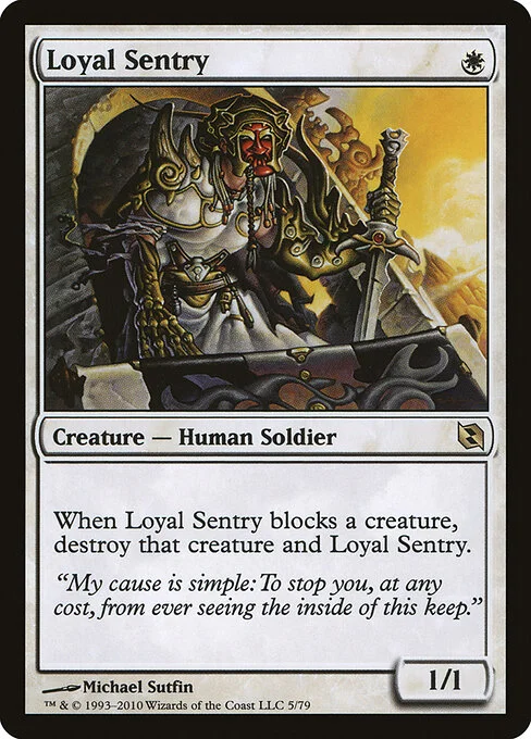 Loyal Sentry, carta Magic di tipo Creature — Human Soldier illustrata da Michael Sutfin