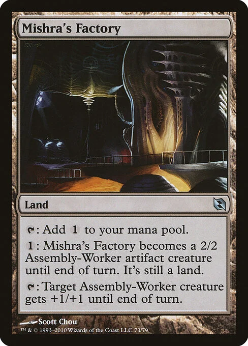Mishra's Factory, carta Magic di tipo Land illustrata da Scott Chou