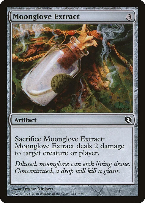 Moonglove Extract, carta Magic di tipo Artifact illustrata da Terese Nielsen