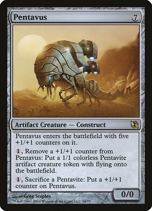 Pentavus, carta Magic di tipo Artifact Creature — Construct illustrata da Greg Staples