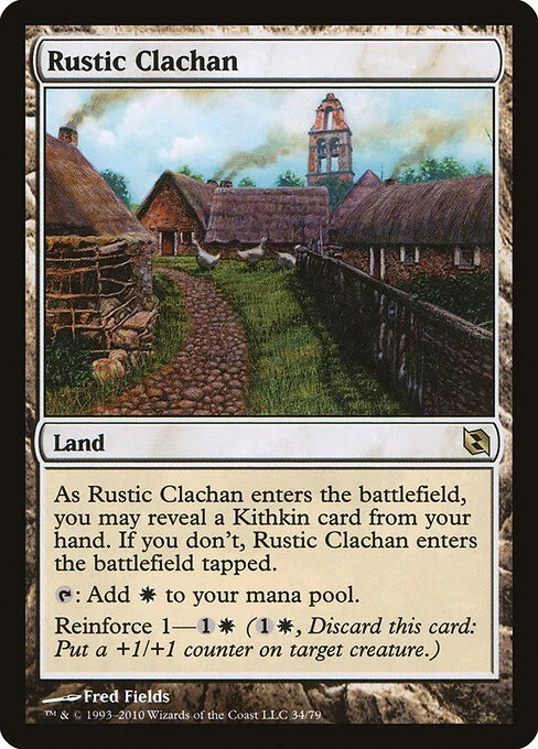 Rustic Clachan, carta Magic di tipo Land illustrata da Fred Fields