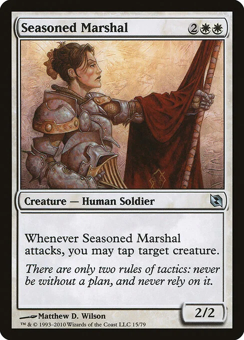 Seasoned Marshal, carta Magic di tipo Creature — Human Soldier illustrata da Matthew D. Wilson
