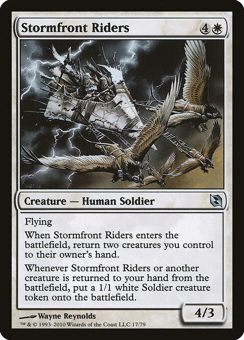 Stormfront Riders, carta Magic di tipo Creature — Human Soldier illustrata da Wayne Reynolds