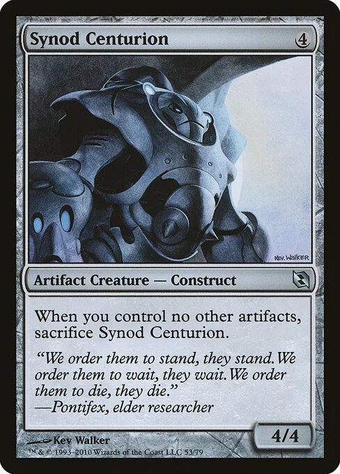 Synod Centurion, carta Magic di tipo Artifact Creature — Construct illustrata da Kev Walker
