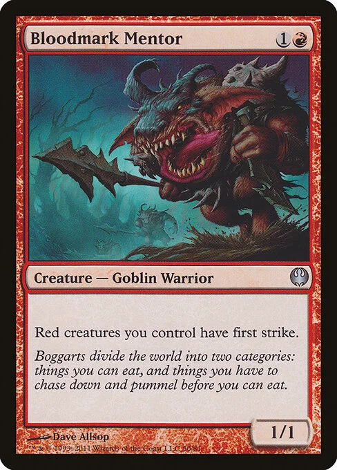 Bloodmark Mentor, carta Magic di tipo Creature — Goblin Warrior illustrata da Dave Allsop