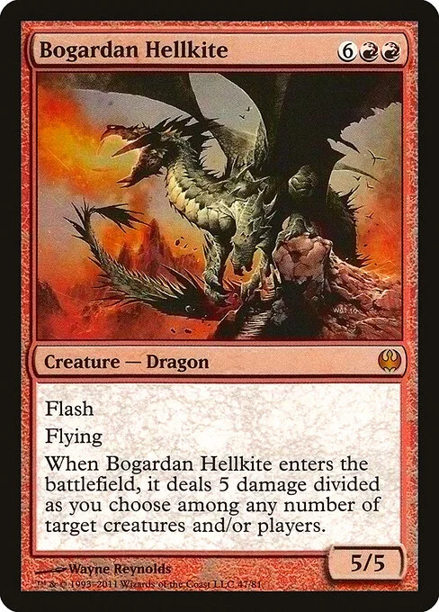 Bogardan Hellkite, carta Magic di tipo Creature — Dragon illustrata da Wayne Reynolds