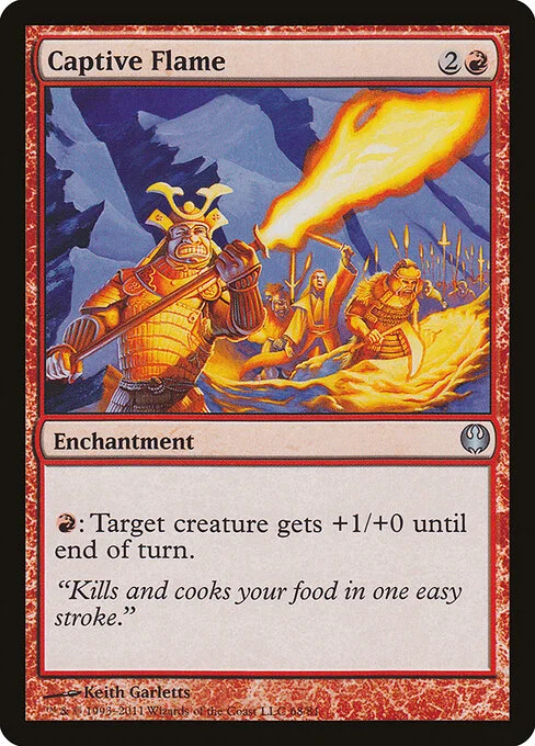 Captive Flame, carta Magic di tipo Enchantment illustrata da Keith Garletts