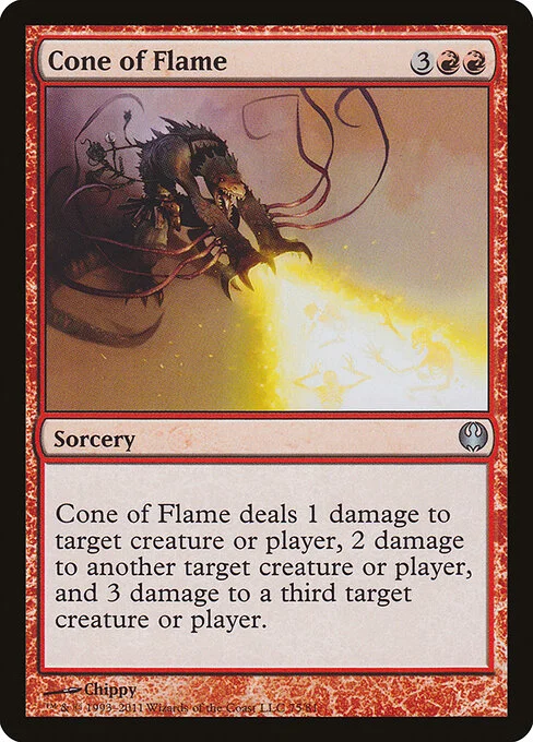 Cone of Flame, carta Magic di tipo Sorcery illustrata da Chippy