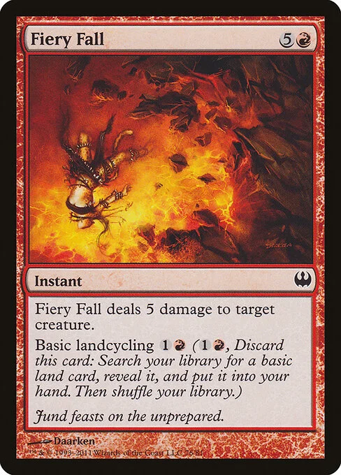 Fiery Fall, carta Magic di tipo Instant illustrata da Daarken