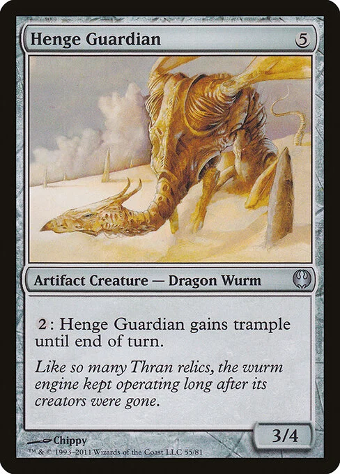 Henge Guardian, carta Magic di tipo Artifact Creature — Dragon Wurm illustrata da Chippy
