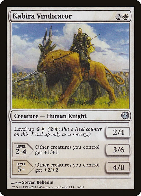 Kabira Vindicator, carta Magic di tipo Creature — Human Knight illustrata da Steven Belledin