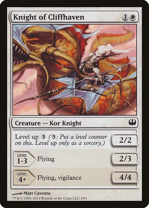Knight of Cliffhaven, carta Magic di tipo Creature — Kor Knight illustrata da Matt Cavotta