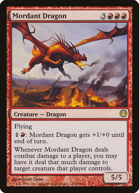 Mordant Dragon, carta Magic di tipo Creature — Dragon illustrata da Scott Chou