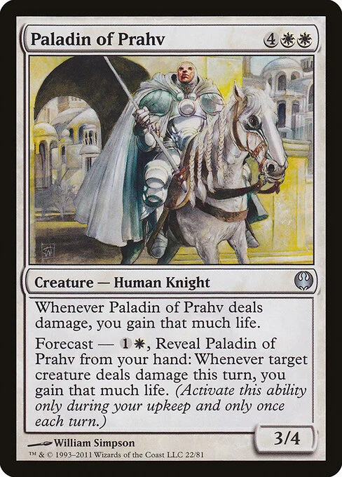 Paladin of Prahv, carta Magic di tipo Creature — Human Knight illustrata da William Simpson