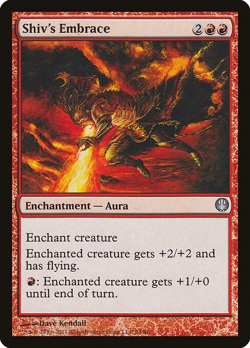 Shiv's Embrace, carta Magic di tipo Enchantment — Aura illustrata da Dave Kendall