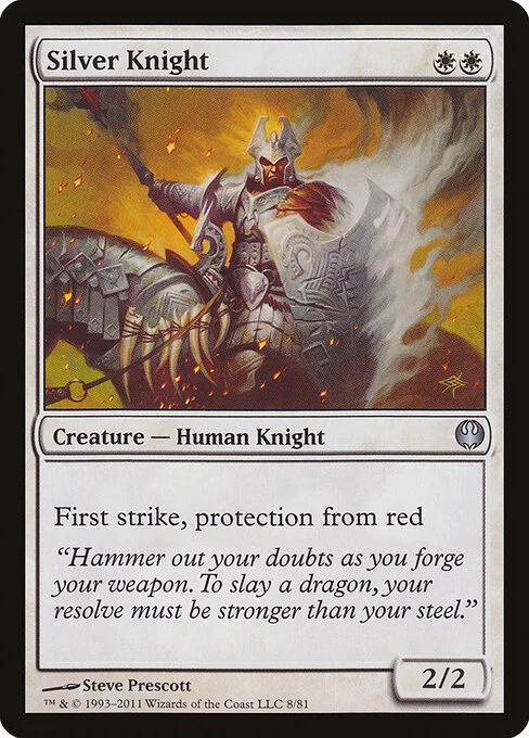 Silver Knight, carta Magic di tipo Creature — Human Knight illustrata da Steve Prescott