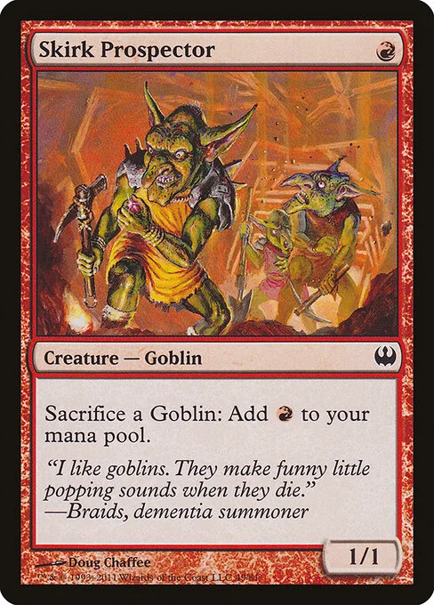 Skirk Prospector, carta Magic di tipo Creature — Goblin illustrata da Doug Chaffee
