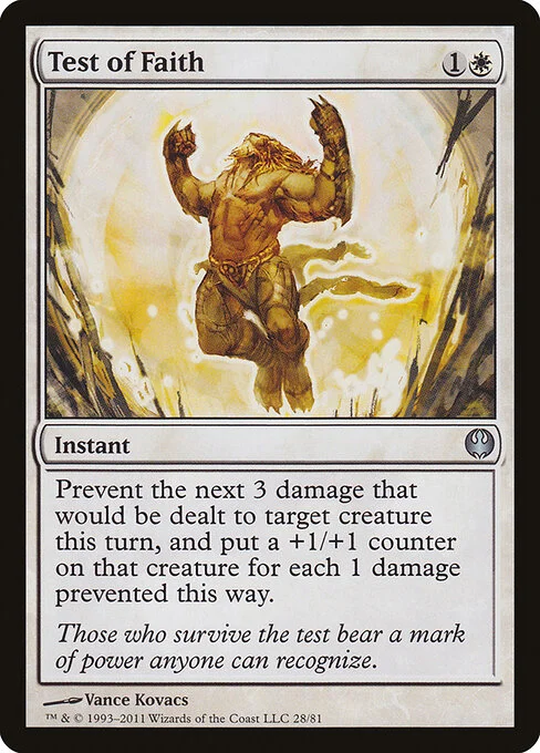 Test of Faith, carta Magic di tipo Instant illustrata da Vance Kovacs
