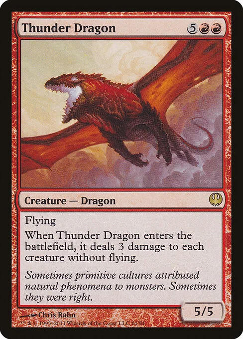Thunder Dragon, carta Magic di tipo Creature — Dragon illustrata da Chris Rahn