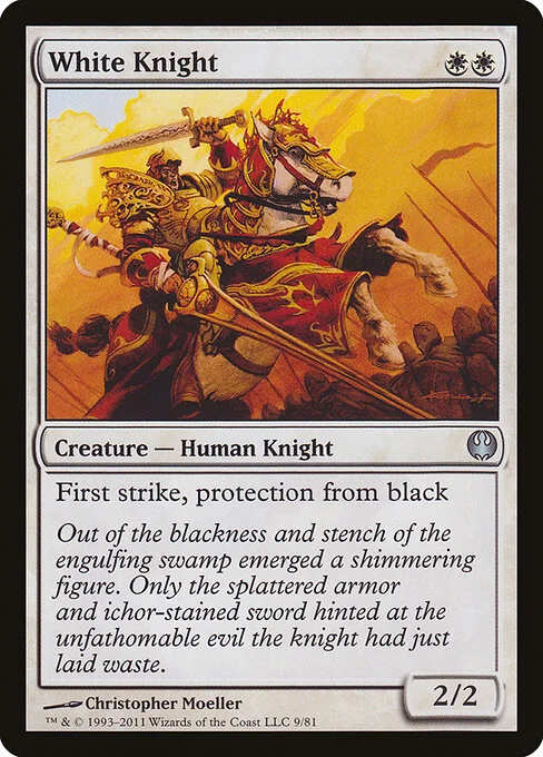 White Knight, carta Magic di tipo Creature — Human Knight illustrata da Christopher Moeller