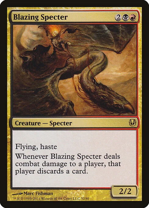 Blazing Specter, carta Magic di tipo Creature — Specter illustrata da Marc Fishman