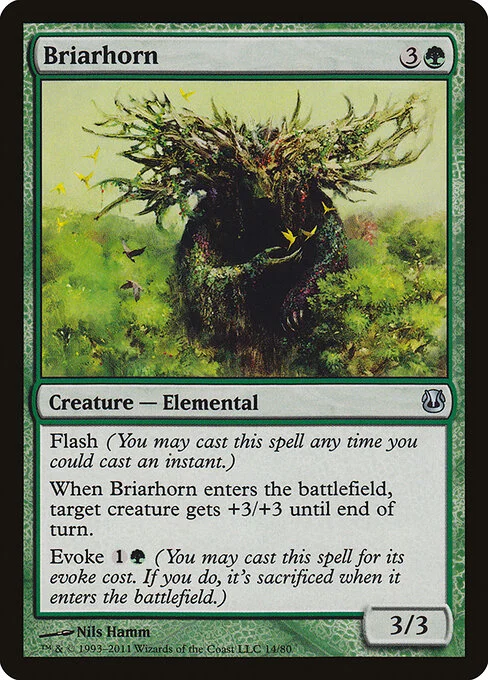 Briarhorn, carta Magic di tipo Creature — Elemental illustrata da Nils Hamm