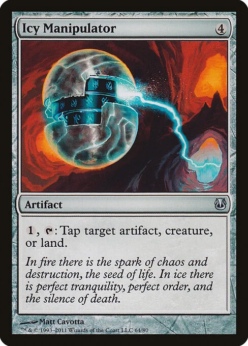 Icy Manipulator, carta Magic di tipo Artifact illustrata da Matt Cavotta