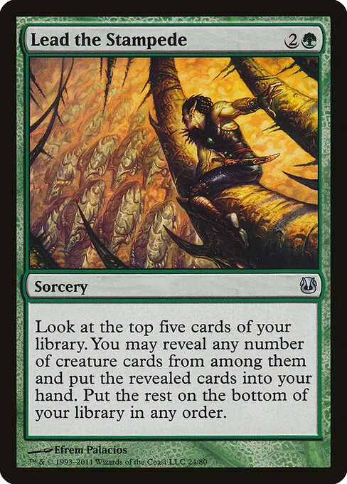 Lead the Stampede, carta Magic di tipo Sorcery illustrata da Efrem Palacios