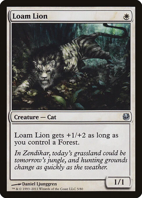 Loam Lion, carta Magic di tipo Creature — Cat illustrata da Daniel Ljunggren