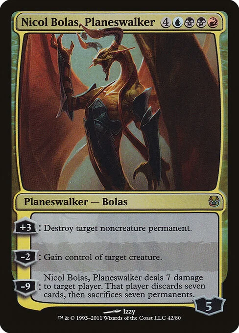 Nicol Bolas, Planeswalker, carta Magic di tipo Legendary Planeswalker — Bolas illustrata da Izzy
