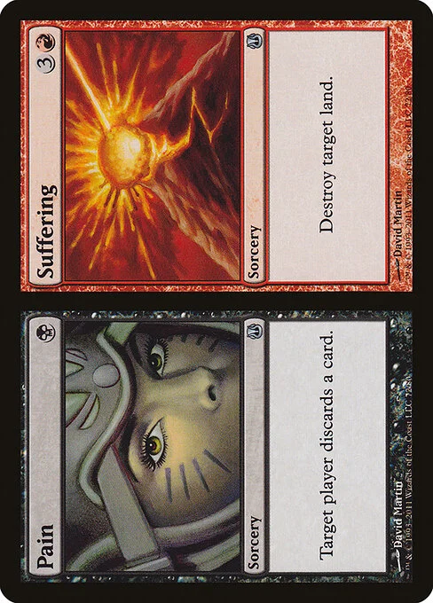 Pain // Suffering, carta Magic di tipo Sorcery // Sorcery illustrata da David Martin