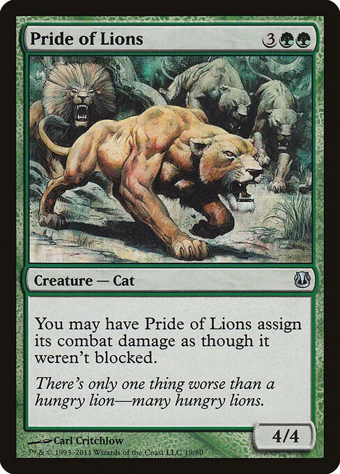 Pride of Lions, carta Magic di tipo Creature — Cat illustrata da Carl Critchlow