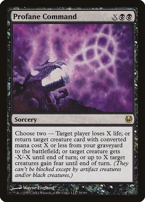 Profane Command, carta Magic di tipo Sorcery illustrata da Wayne England