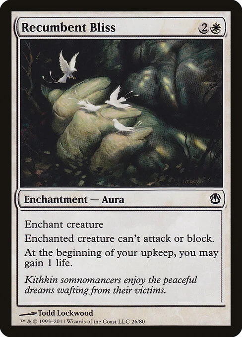 Recumbent Bliss, carta Magic di tipo Enchantment — Aura illustrata da Todd Lockwood