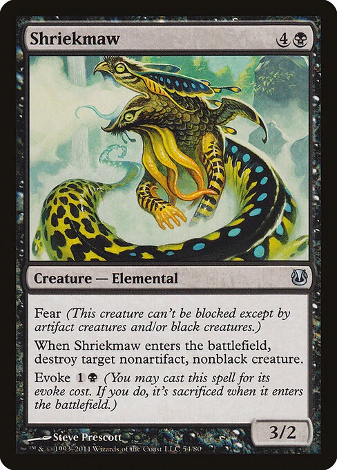 Shriekmaw, carta Magic di tipo Creature — Elemental illustrata da Steve Prescott