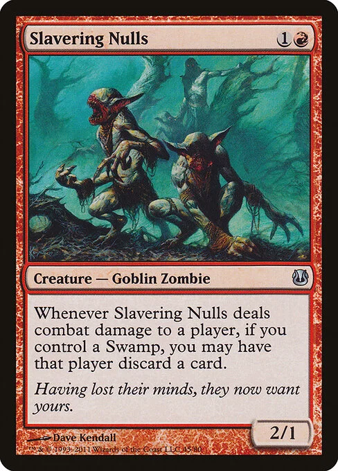Slavering Nulls, carta Magic di tipo Creature — Goblin Zombie illustrata da Dave Kendall