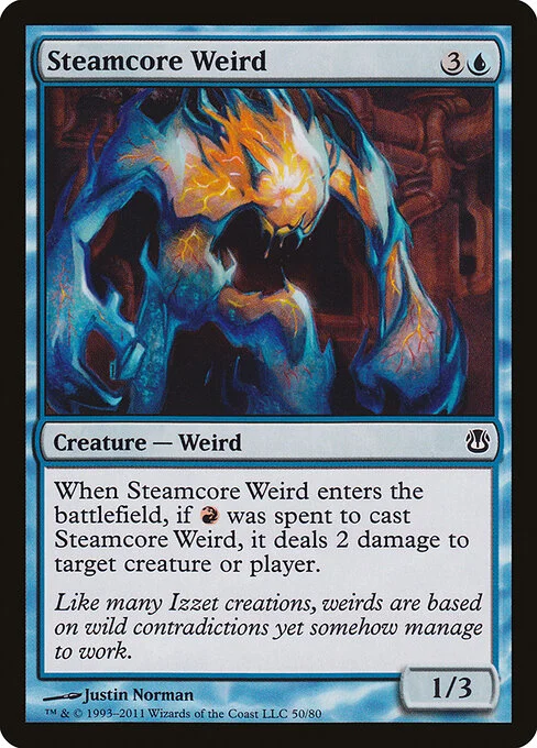 Steamcore Weird, carta Magic di tipo Creature — Weird illustrata da Justin Norman