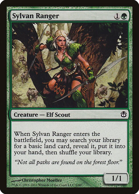 Sylvan Ranger, carta Magic di tipo Creature — Elf Scout Ranger illustrata da Christopher Moeller