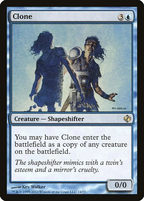 Clone, carta Magic di tipo Creature — Shapeshifter illustrata da Kev Walker