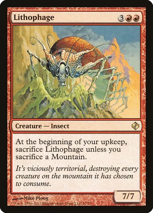 Lithophage, carta Magic di tipo Creature — Insect illustrata da Mike Ploog