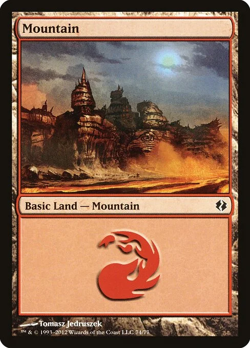 Mountain, carta Magic di tipo Basic Land — Mountain illustrata da Tomasz Jedruszek