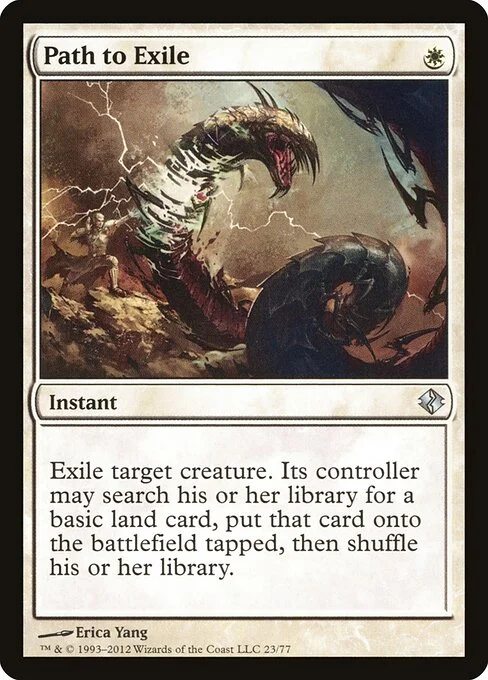 Path to Exile, carta Magic di tipo Instant illustrata da Erica Yang