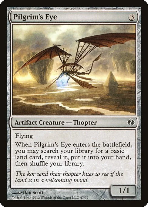 Pilgrim's Eye, carta Magic di tipo Artifact Creature — Thopter illustrata da Dan Murayama Scott