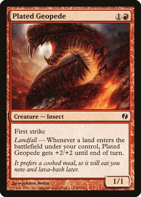Plated Geopede, carta Magic di tipo Creature — Insect illustrata da Johann Bodin