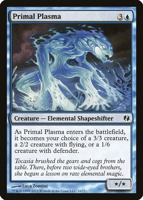 Primal Plasma, carta Magic di tipo Creature — Elemental Shapeshifter illustrata da Luca Zontini